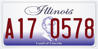 IL license plate A170578