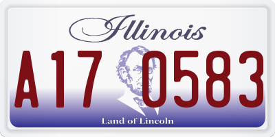 IL license plate A170583