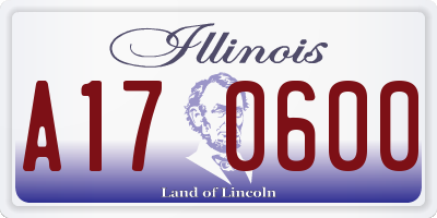 IL license plate A170600
