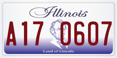 IL license plate A170607