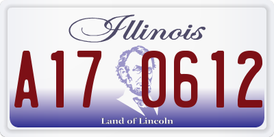 IL license plate A170612