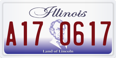 IL license plate A170617