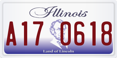 IL license plate A170618
