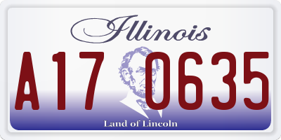 IL license plate A170635