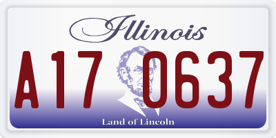 IL license plate A170637