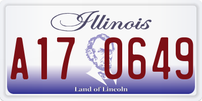 IL license plate A170649