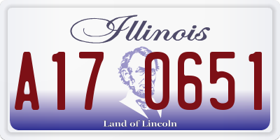IL license plate A170651
