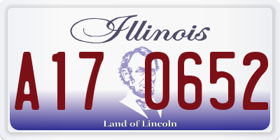 IL license plate A170652