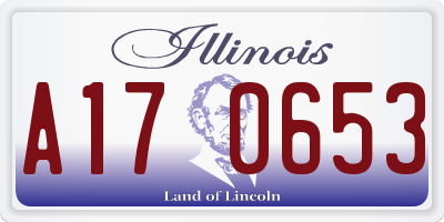 IL license plate A170653