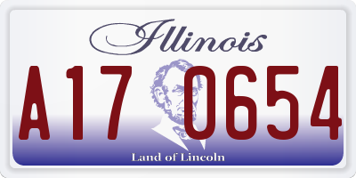 IL license plate A170654