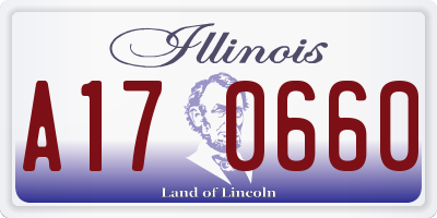IL license plate A170660