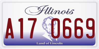 IL license plate A170669