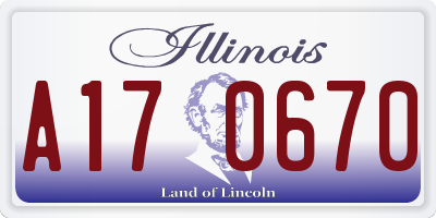 IL license plate A170670