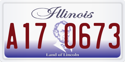 IL license plate A170673