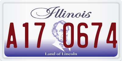 IL license plate A170674