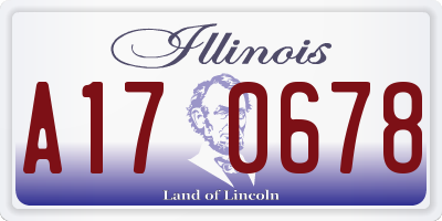 IL license plate A170678