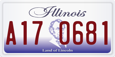 IL license plate A170681