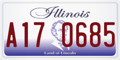 IL license plate A170685