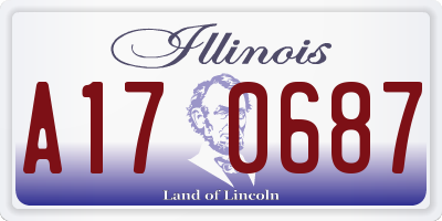 IL license plate A170687