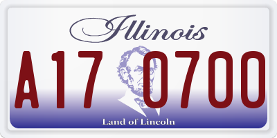 IL license plate A170700