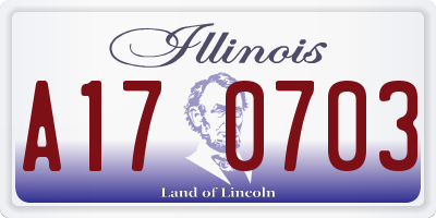 IL license plate A170703