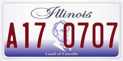 IL license plate A170707