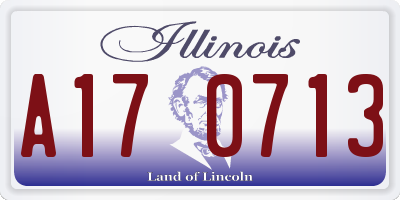 IL license plate A170713
