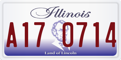 IL license plate A170714