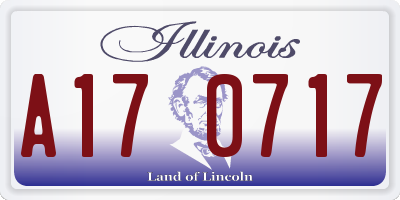 IL license plate A170717