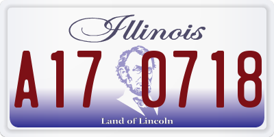 IL license plate A170718