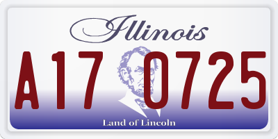 IL license plate A170725