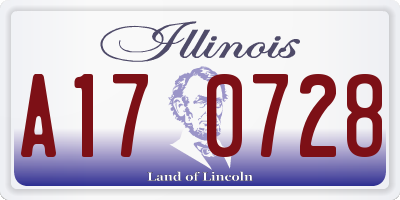 IL license plate A170728