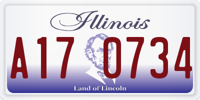 IL license plate A170734