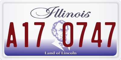 IL license plate A170747