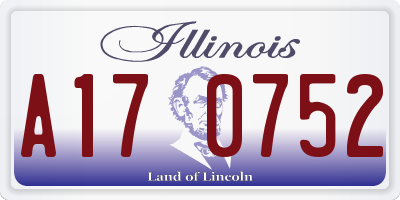 IL license plate A170752