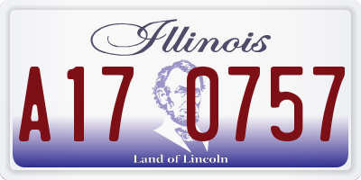 IL license plate A170757