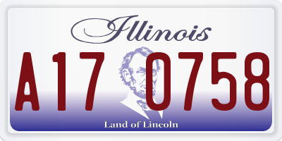 IL license plate A170758