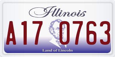 IL license plate A170763