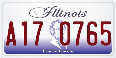 IL license plate A170765