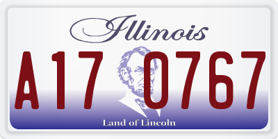 IL license plate A170767