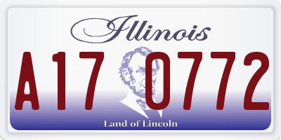 IL license plate A170772