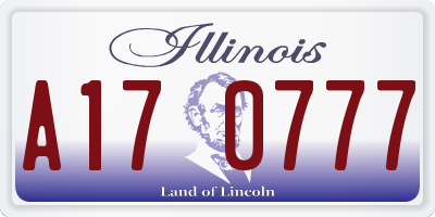 IL license plate A170777