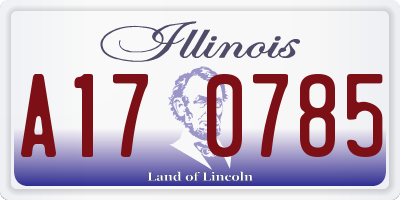 IL license plate A170785