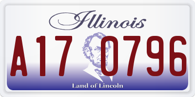 IL license plate A170796