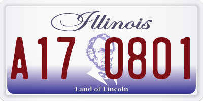 IL license plate A170801