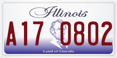 IL license plate A170802