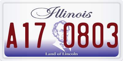 IL license plate A170803