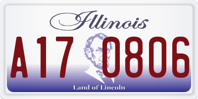 IL license plate A170806