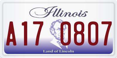 IL license plate A170807