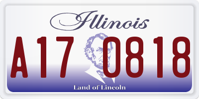 IL license plate A170818